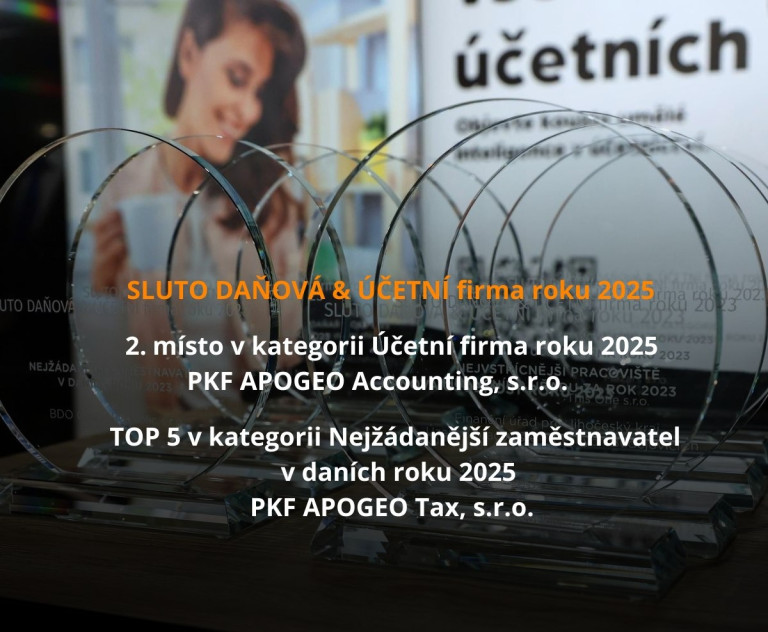 Uspěli jsme v soutěži SLUTO DAŇOVÁ & ÚČETNÍ firma roku 2025